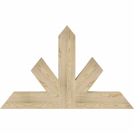 Ekena Millwork Saratoga Rough Sawn Timber Gable Bracket, Douglas Fir, 48"W x 30"H x 4"D x 6"F, 15/12 Pitch GBW048X30X0406SAR00RDF